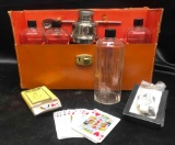 Vintage Travel Bar Set and Vintage Magician?s Card Decks