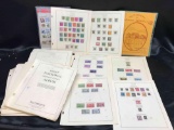 Lot of Stamps with Empty Stamp Book Pages