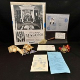 Mason and Masonic Memorabilia. Medals, Tool Ephemera more