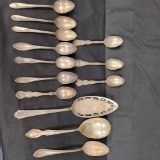 Vintage silverware lot spoons