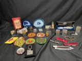 Vintage Pocket Knives Patches and Lighters, Racing Car Knife,Tarot Cards, more