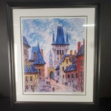 Framed seriolithograph print w/signature