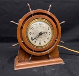 Vintage SETH THOMAS E006-004 Nautical Ships Wheel Electric Mantle Clock