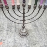 Sterling Silver menorah w/weighted base