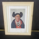Framed portrait of Quen-Chow-A- Moquinative american Indian