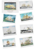 The Ariel Press 18 Sailing Ships Prints Oliver Warner