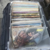 Bin of vintage records