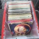 Bin of vintage records
