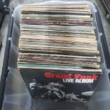 Bin of vintage records