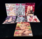 Lot of 7 Playboy Magazines 1980s-1990s Marilyn Monroe, Pamela Anderson, LaToys Jackson, more