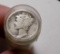 Mercury Silver Dime Roll Mixed Rare Early Dates And Some Roosevelts Bu Nice Collector Roll Of 50