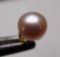 pearl earring 14 kt yellow gold nice shiny pearl