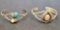 2 Sterling Silver Bracelets With Set Stones