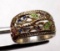 Sterling Silver Designer Ring With Synthetic Gems Nice Old Beauty