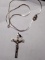 Sterling Silver Jesus On Cross And Chain Very Old Antique Item Stamped Italy