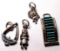 Native American Sterling Silver Charm Lot Of 4 Antique Items