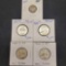 Washington Silver Quarter Lot + Merucry Dime $1.10 Face 90% Silver Some UNCS 5 Coins