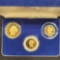 Gold Plated 1870 Replica Gold Coins Proofs Collectors Mint In Box With COA 3 Coins 24 kt layered