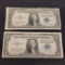 Silver Certificate Currency Lot of 2 1935 Series E Nice Average Notes No Holes or Tears