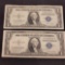 Silver Certificate Lot of 2 1935 Series E Average Cicrcs Nice Currency No Holes or Tears