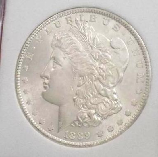 Morgan Silver Dollar 1889 Gem Bu Frosty White High Grade Ms+++++++ Stunning Coin