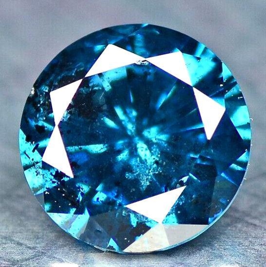 Blue Diamond Natural Earth Mined Igr Certified Beautiful Stone .51 Cts