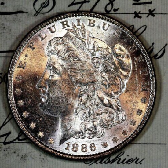 1886 Morgan Silver dollar Superb Gem BU MS Fresh From Sealed Bank Bag