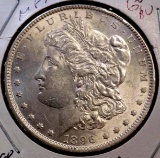 Morgan silver dollar 1896 gem bu frosty white ms+++++ blazing luster