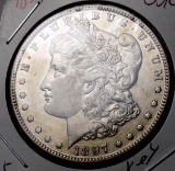 Morgan silver dollar 1897 S unc++ frosty rare date light tone original beauty