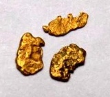 Gold nuggets Alaskan fresh mined high end 18+++ kt 90% pure bright yellow WOW .17Gram