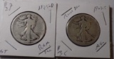 Walking Liberty Silver Half Lot Of 2 Rare Dates 1923 S And 1935 S Rare Coins