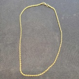 Gold Plated Rope Chain Necklace