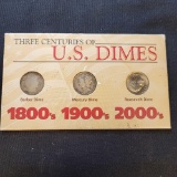 Three Centuries of Silver Dimes Barber Mercury Roosevelt