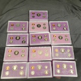 Lot of 13 United States Proof Set 1980s