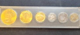 Bicentennial Coins Set with Silver Dime and Nickel Gold Plated Collectors Set 6 Coins