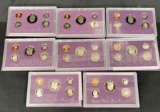 Lot of 8 United States Mint Proof Sets from 1990s