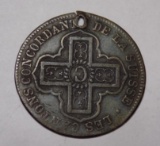 1831 Rare Coin Latin 1 Batz Canton De Vaud Liberte Et Patrie