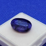 Sapphire Royal Blue Oval Cut Earth Mined Gem 7.65Ct