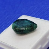 Emerald Large Stone Pear Cut Earth Mined Gem 8.45ct