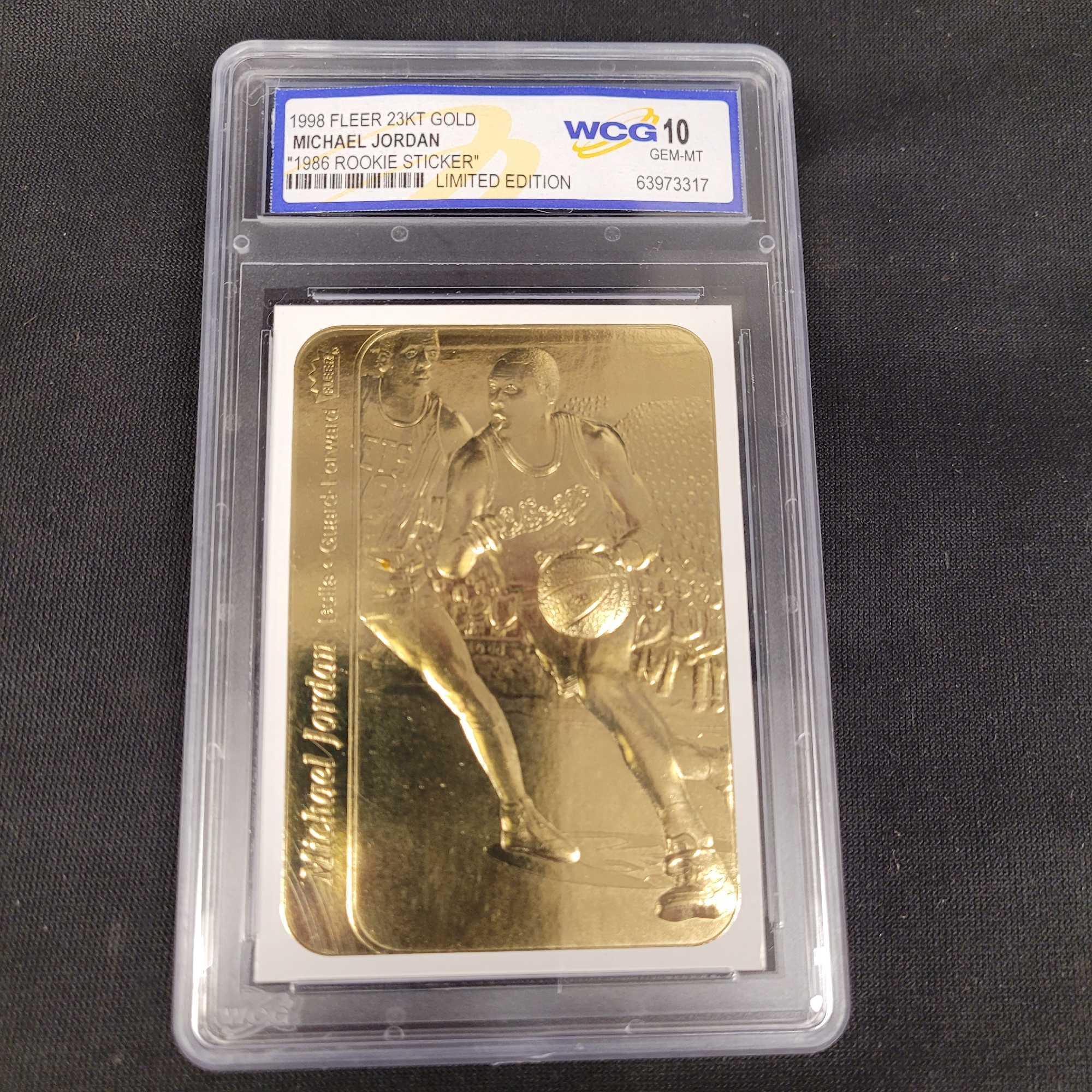 1998 Fleer 23kt Gold Michael Jordan WCG 10 | Proxibid