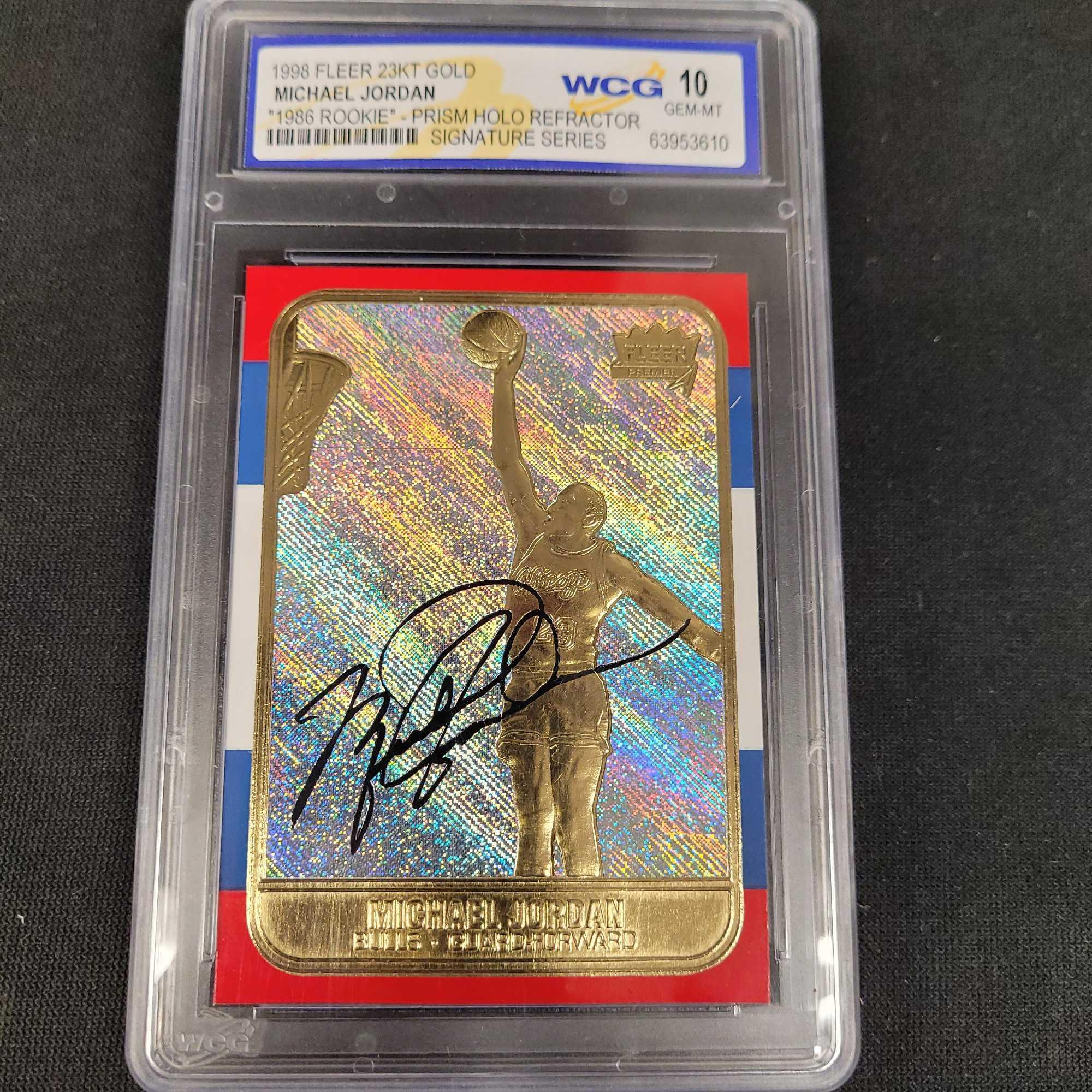 1998 Fleer 23kt Gold Michael Jordan WCG 10 | Proxibid