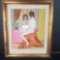 Framed oil painting nude vanity Signed Ewant 1939