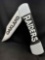 Massive Wooden Oakland Raiders Folding Pocket Knife
