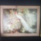 Framed vintage oil/canvas artwork titled White Peacock signed Jessie Arns Botke 1931