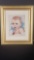 Baby Portrait, Marie, 1939 Framed Vintage Oil on Canvas