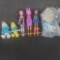 Little fireman piggy bank 3 monster high character dolls 2 smurfs