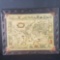 Vintage reproduction world map w/unique wooden frame