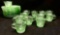 Glowing Green Depression Glass