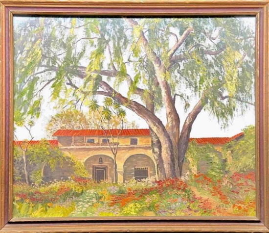 Garden House, from Ruby Eiland, Framed Oil on Canvas, 1963
