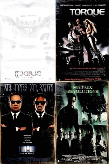 Over 20 Assorted Movie Posters. Matrix, Men In Black more